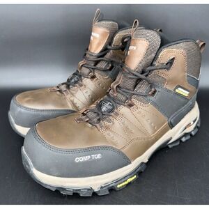 Size 11  Skechers Arch Fit Tarver Comp Toe - 200161BRBK  Brown Men's Boot